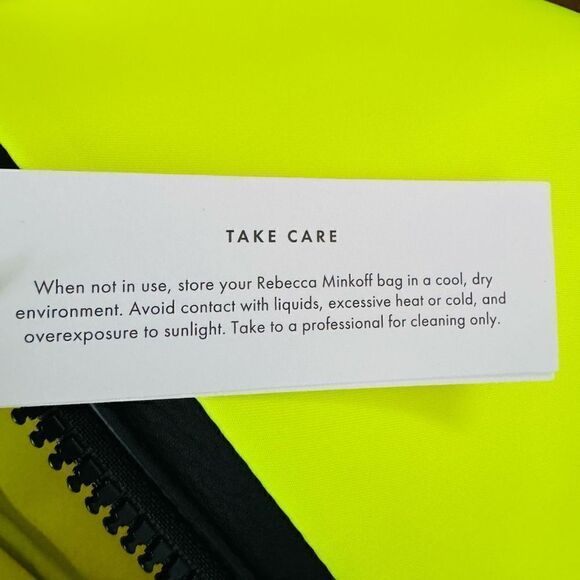 Rebecca Minkoff Julian Jumbo Zipped Nylon Backpack, Designer Neon‎ Yellow, NWT - Picture 4 of 13